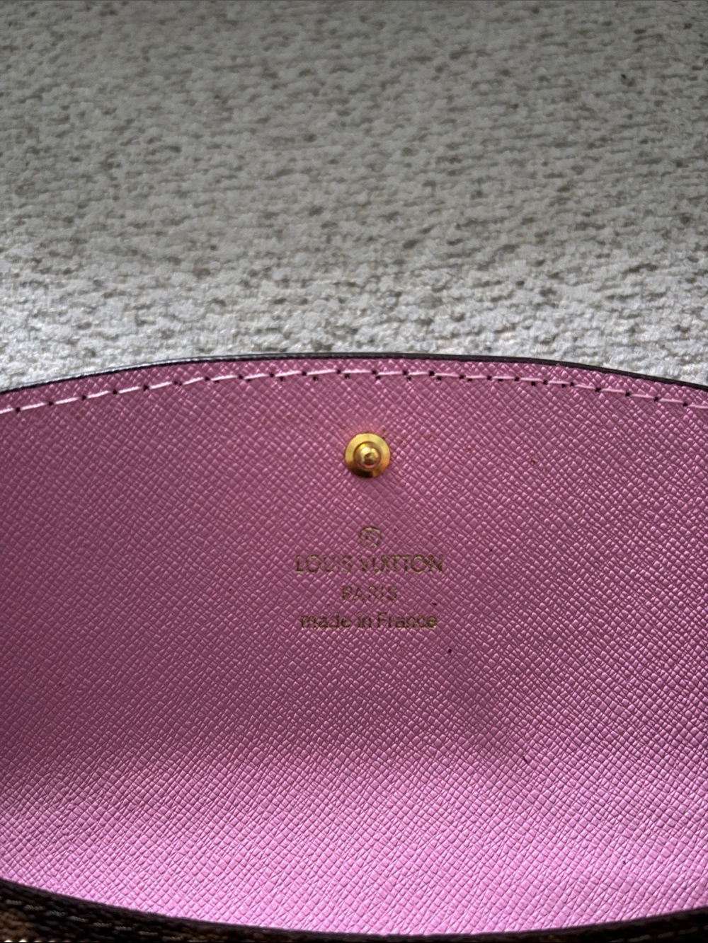 **FASHION** Monogram Wallet - Pink & Brown with Pink Snap - Picture 7 of 17
